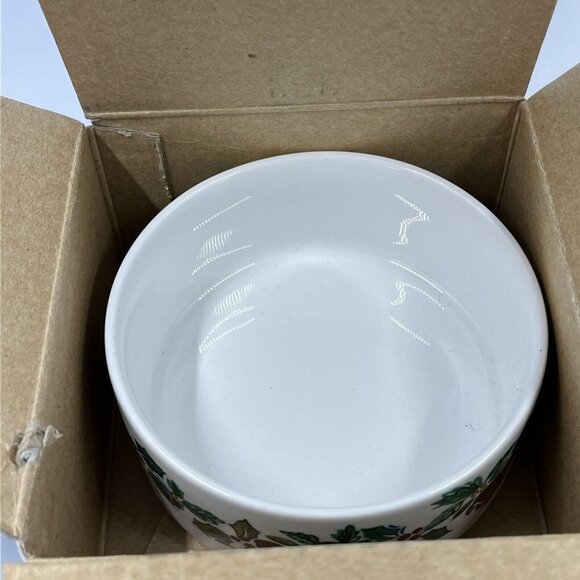 Vintage Mikasa Santas Glow Christmas Candy Dish Lidded Trinket Box‎ Japan FX077 - Picture 3 of 13